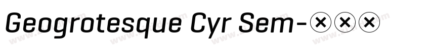 Geogrotesque Cyr Sem字体转换